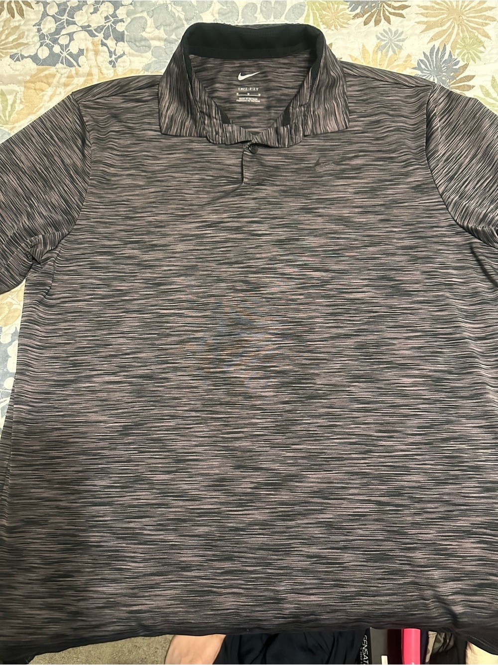 Nike Men’s Gray Heathered Dri-FIT Polo